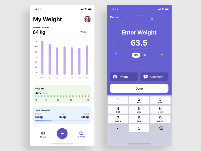 重量管理概念アプリのSketchリソース