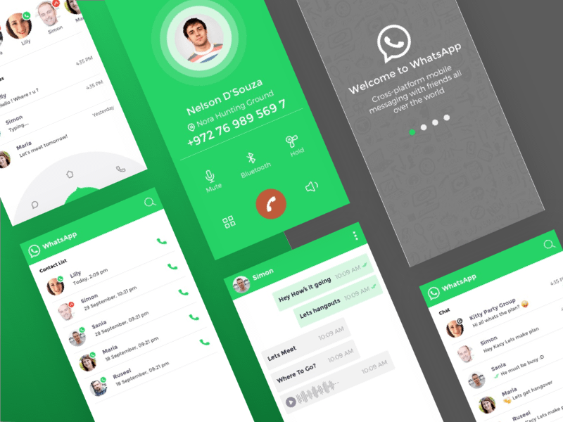 WhatsApp-Konzept-Skizzierungsressource