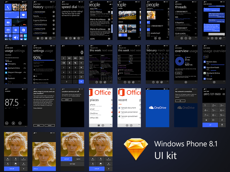 Windows Телефон 8.1 Ui Kit
