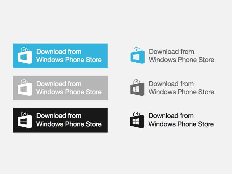 Windows Phone Store Insignias Bosquejo Recurso