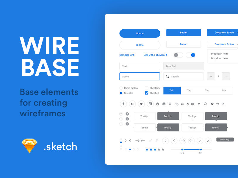 Wirebase – Wireframe-Elemente