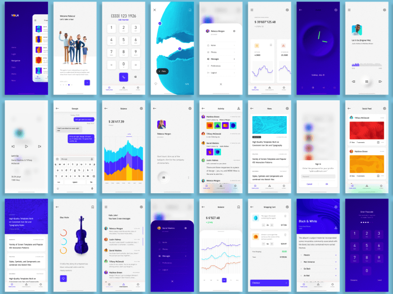 Yolk iOS UI Kit Sketch Resource