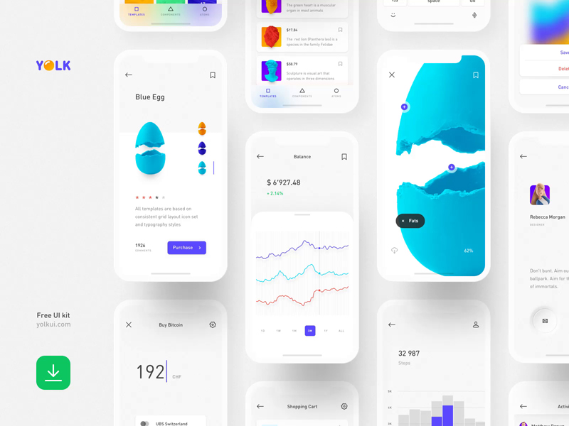 Sketch iOS UI Kit – Yolk