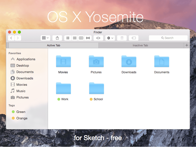 Yosemite Apple OSX Sketch Recurso