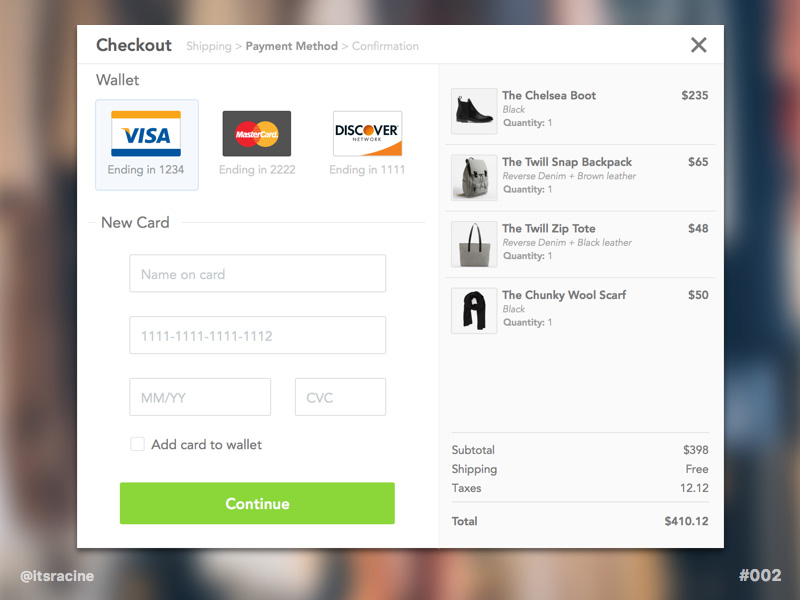 Kreditkarten-Checkout