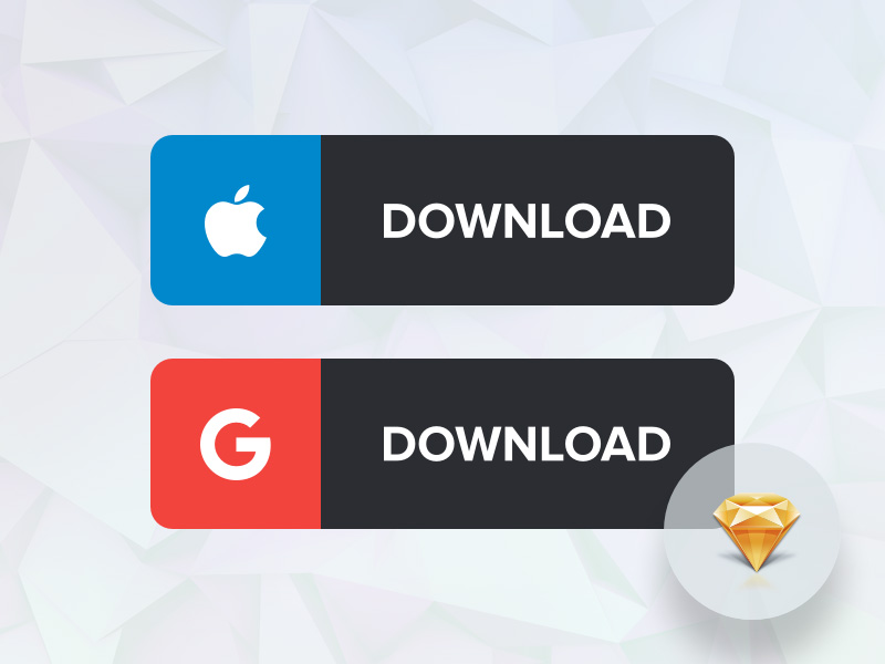 Minimale App Download-Buttons