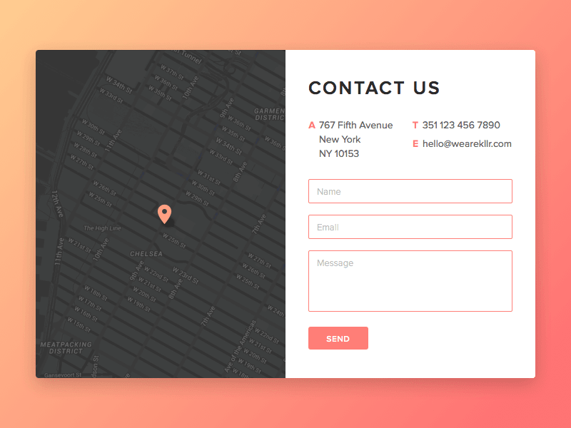 Contact Us Page Design