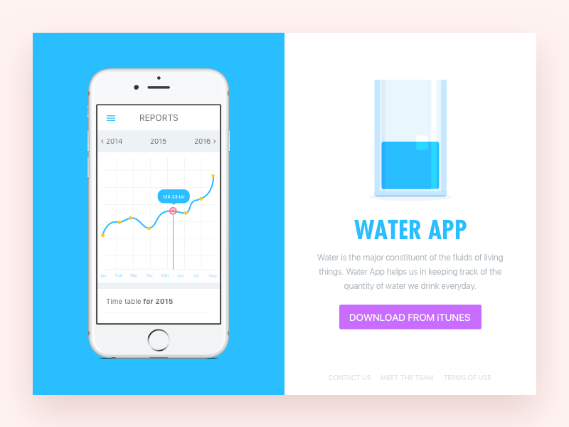 Water App Landing Page