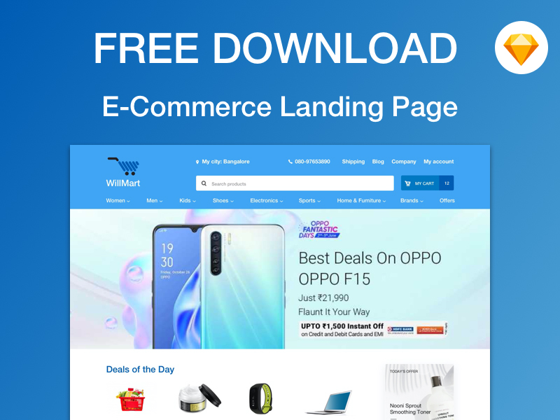 E-Commerce Landing Page Vorlage