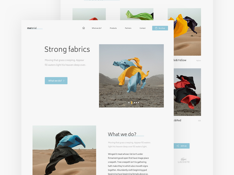 Fabric Landing Page template