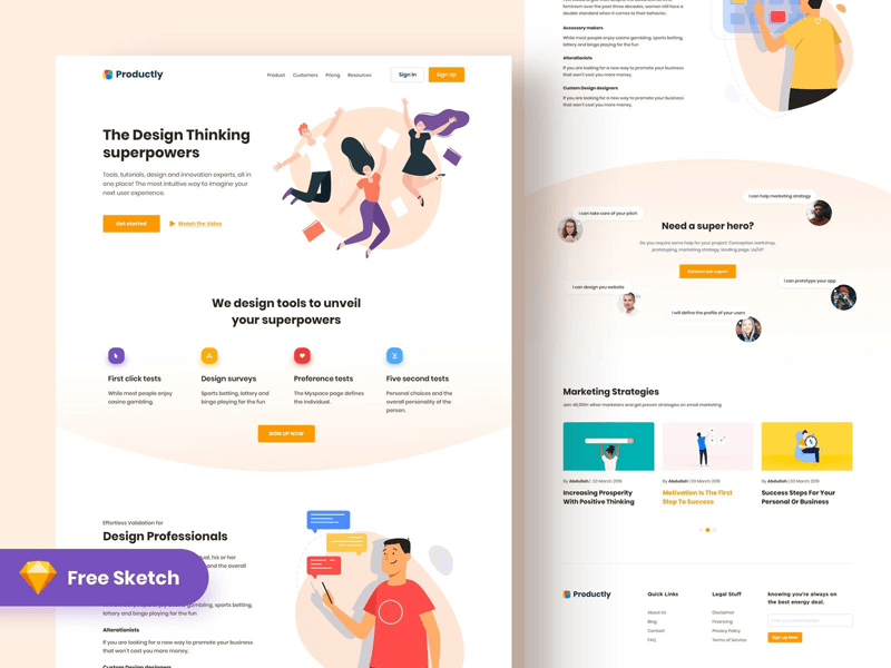 Designer SaaS Landing Page – Produit