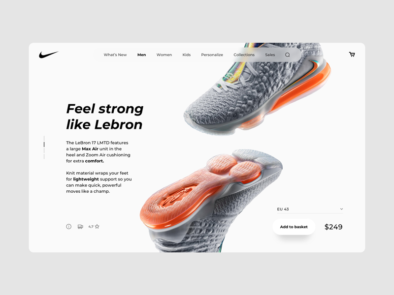 Sneakers Store Produktseite