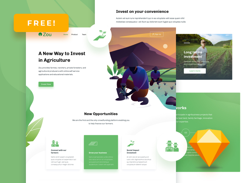 Modèle de site Web agricole