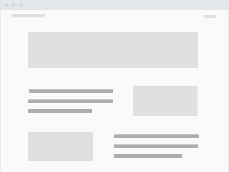 Web App, Web Site, and Blog Wireframes for Sketch
