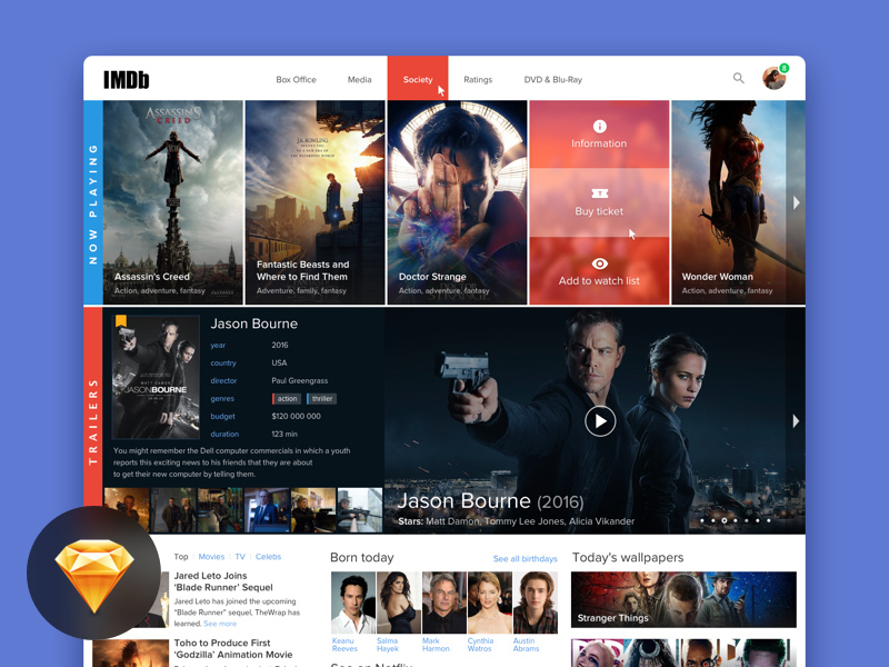 IMDb Website Concept