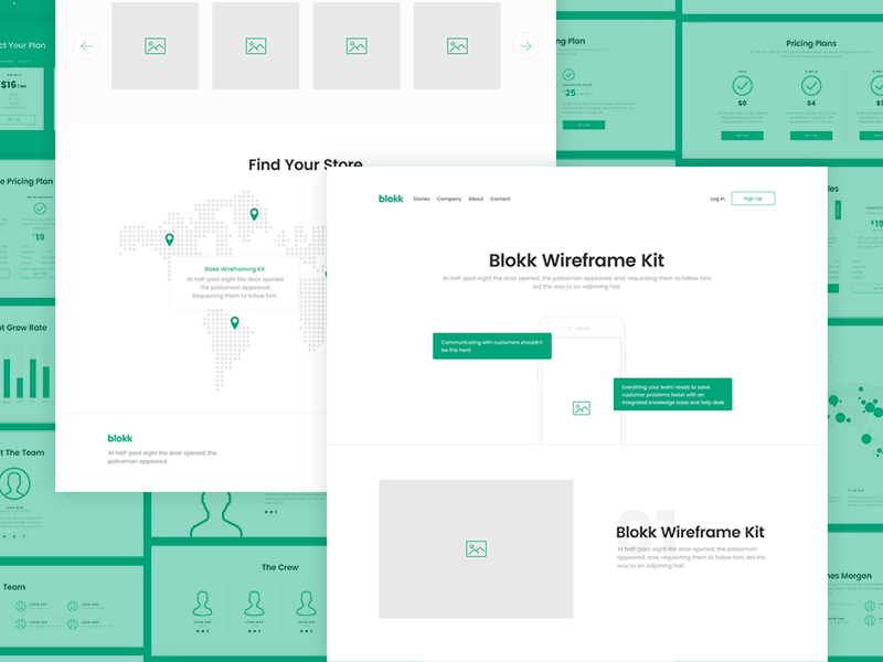 Blokk – Smart Wireframe Kit Sample