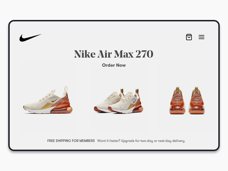 Page de destination Nike Launch
