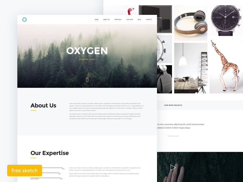 Oxygen – Starter UI Kit