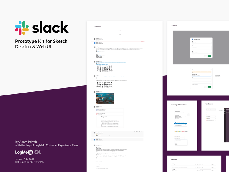 Slack Прототип комплект для эскиза