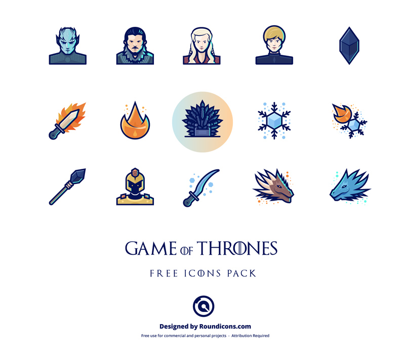 15 Game of Thrones -Symbole Set