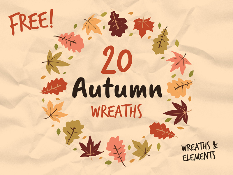 20 Fall-Inspired Wreath Illustrations