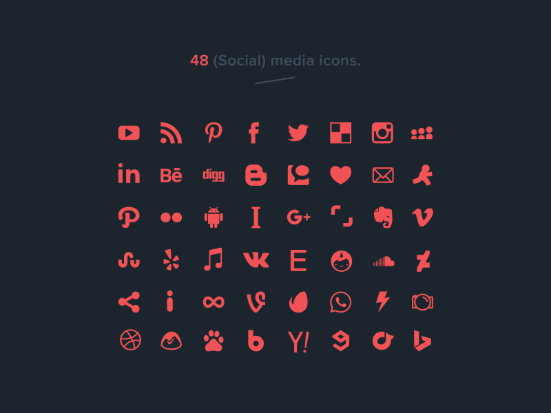 48 Free Social Media Icons