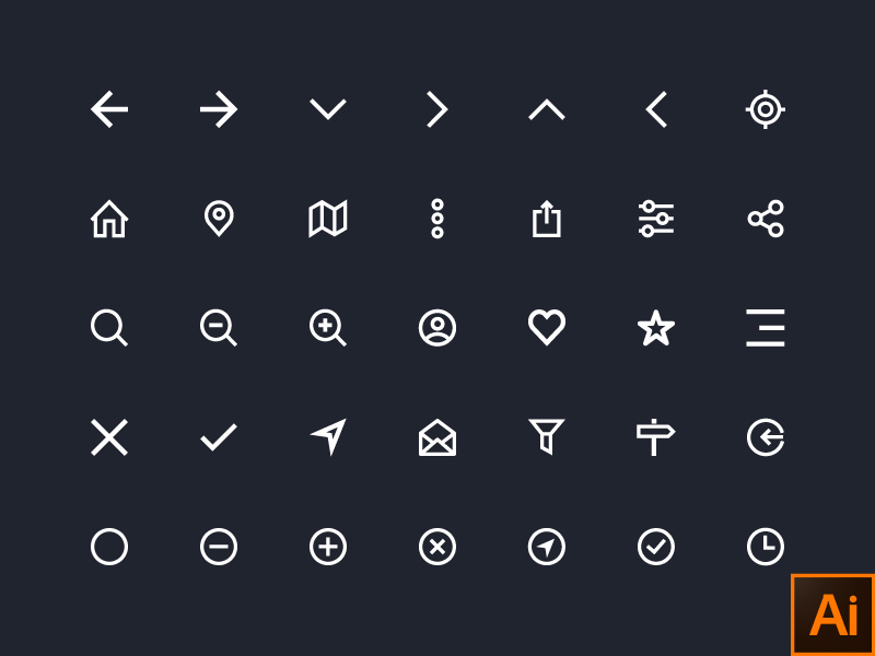 Conjunto de iconos básicos
