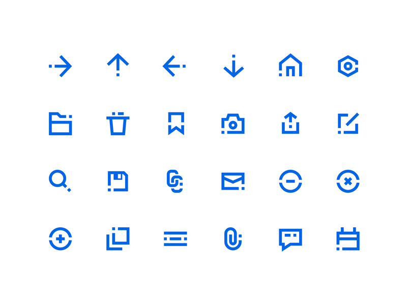 Blocky Icons Set