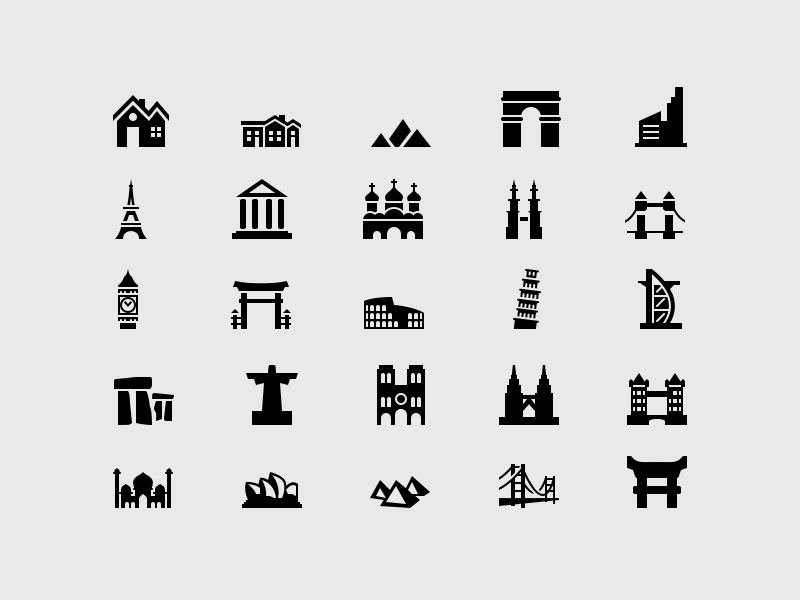 Building & Landmark Icons