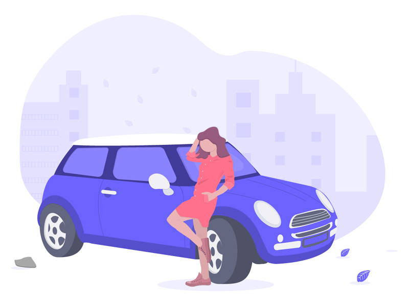 Городской водитель SVG иллюстрация