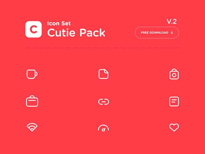 Icônes de ligne arrondie - Coutie Pack