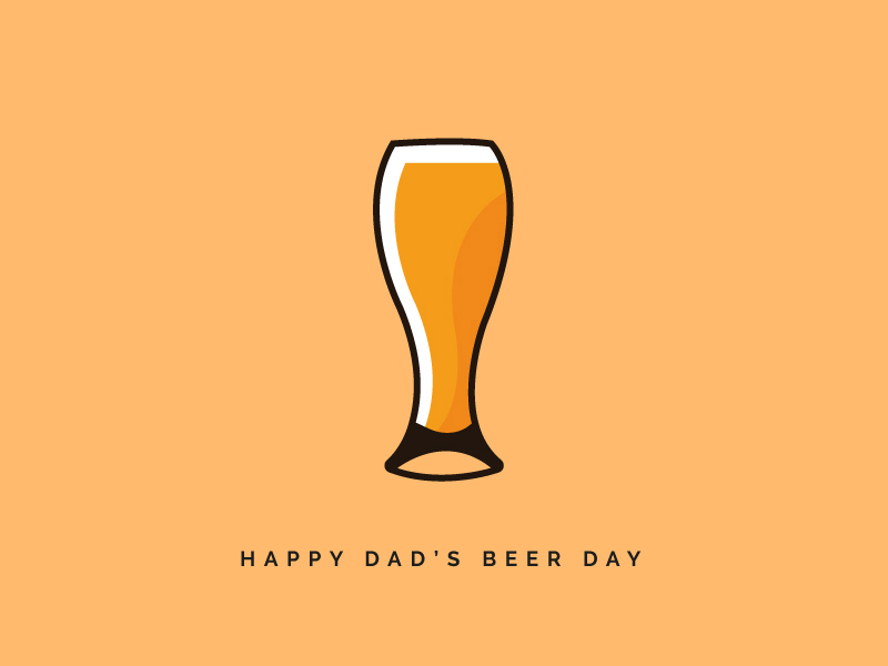 Väter Tag Beer Vektor Illustration