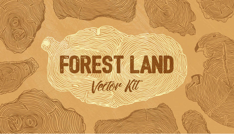 Kit de vector de tierras forestales