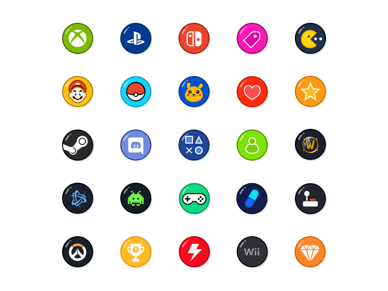 Spielsymbole und Logos