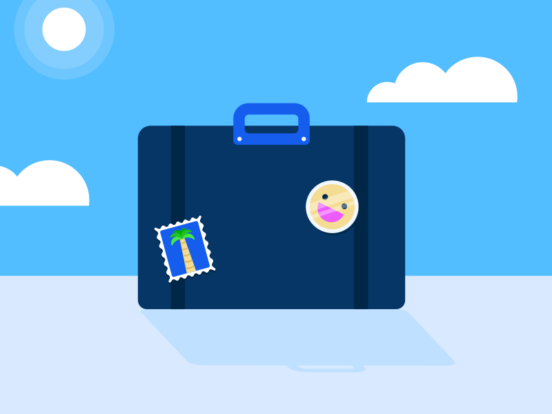 Holiday Suitcase Vector