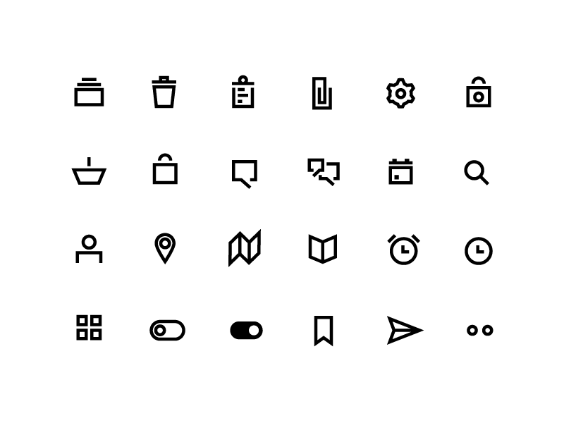 Minima -Linien -Symbole