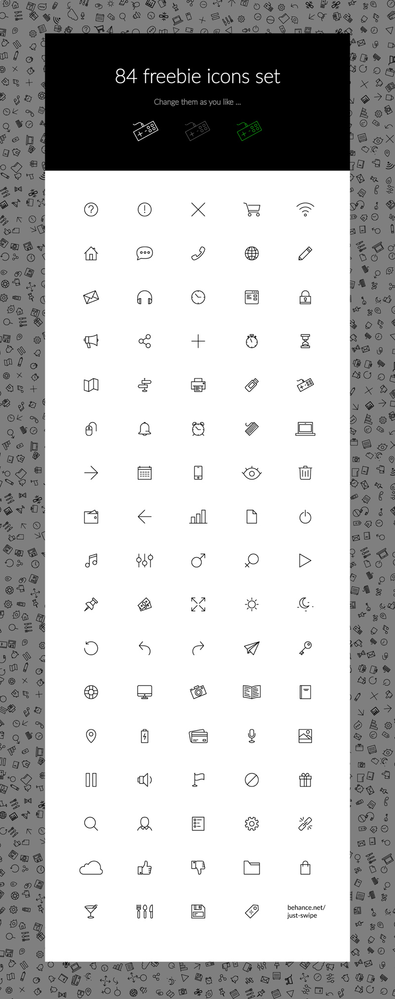 84 Conjunto de iconos vectoriales