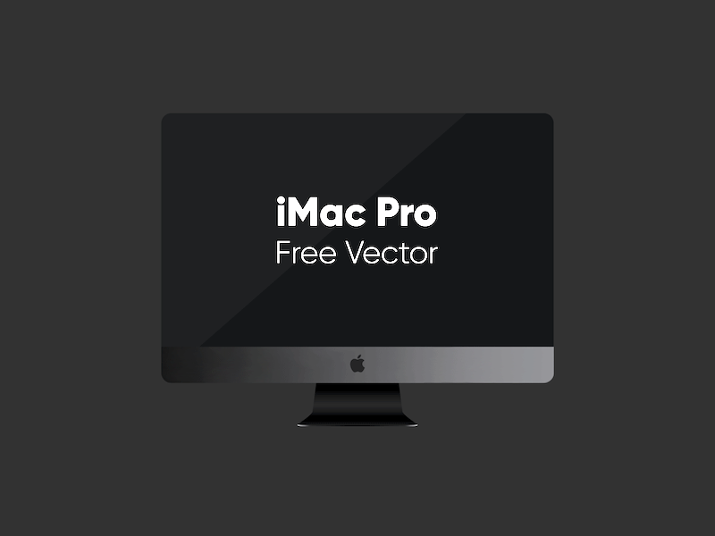 maqueta iMac pro vector