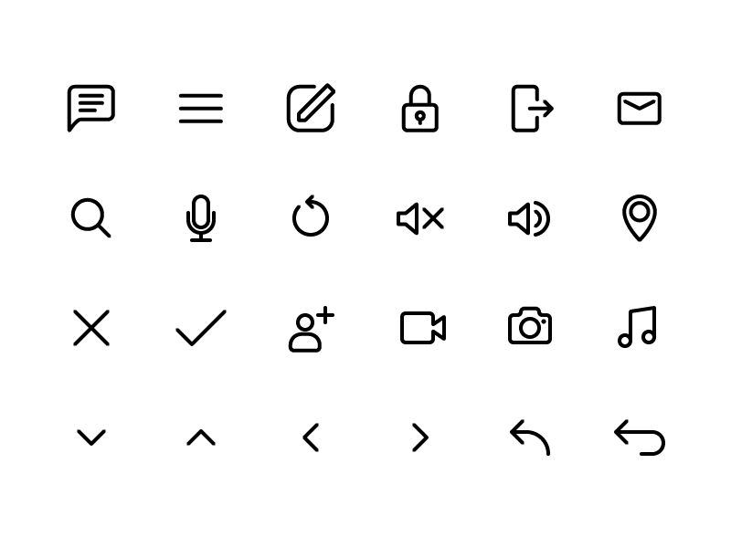 Vector Line Icon Set