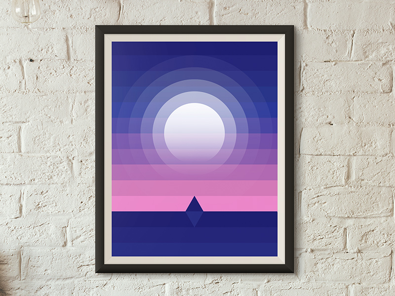 Moonlight Poster – Vector Freebie