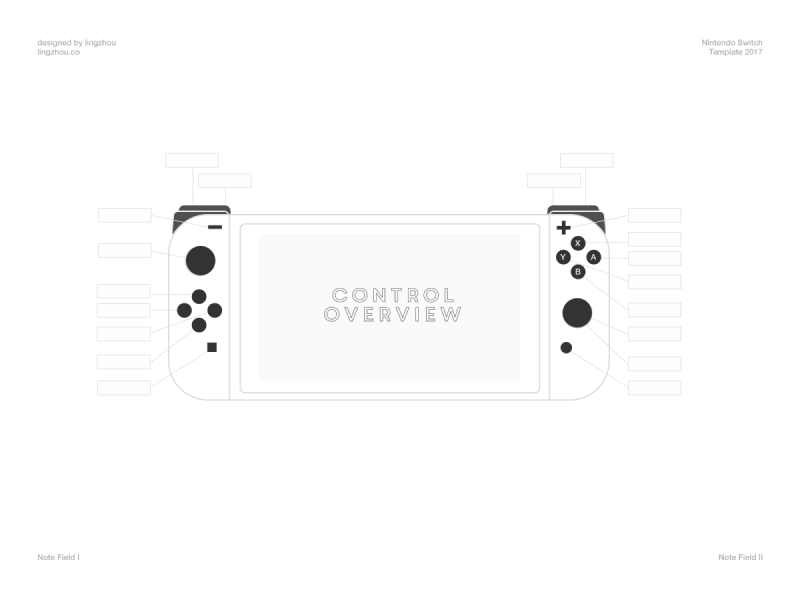 Векторный шаблон контроллера Nintendo