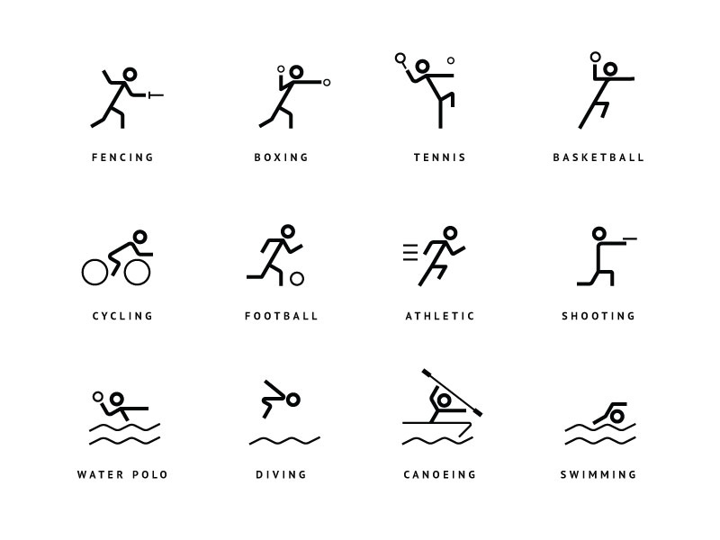 Icônes vectorielles des Jeux olympiques