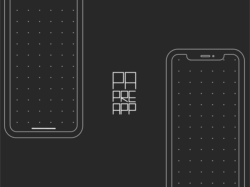 iPhone X Grid Paper -Vorlage