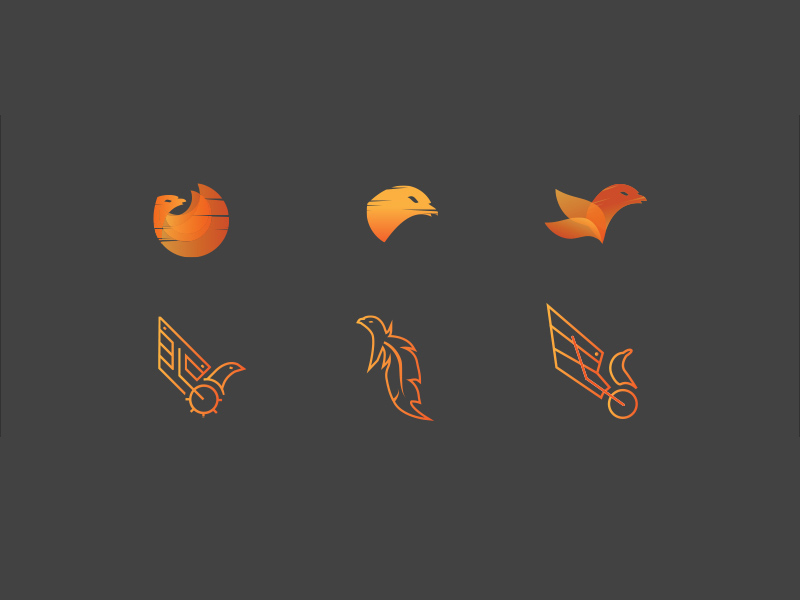Concepts de logo de vecteur phoenix