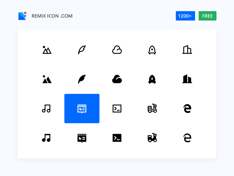 Remix - Conjunto de iconos de código abierto
