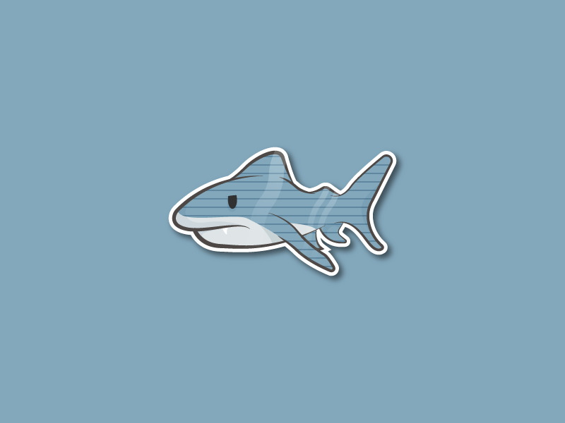 Наклейка с акулами