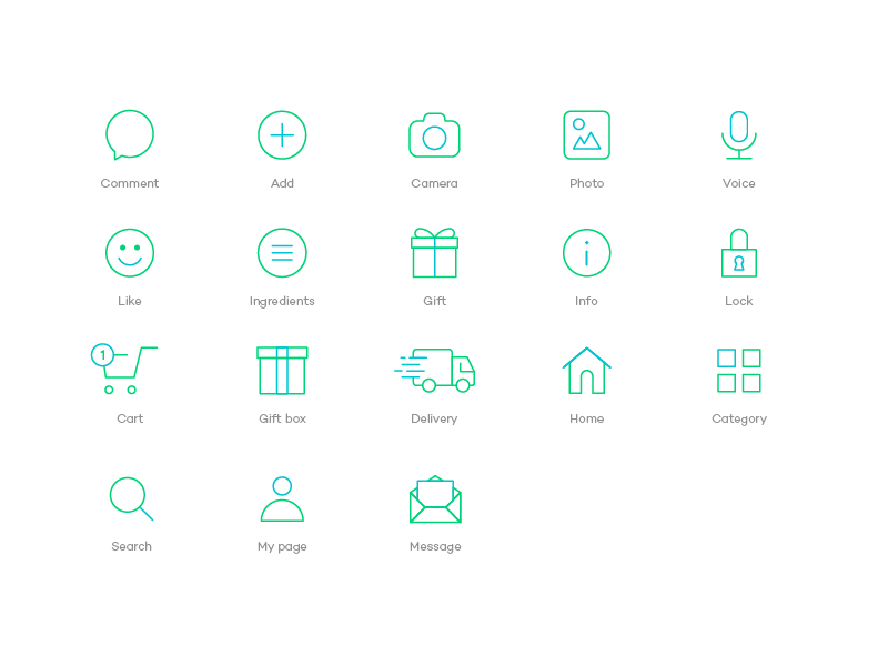 Shopping Icons for Illustrator