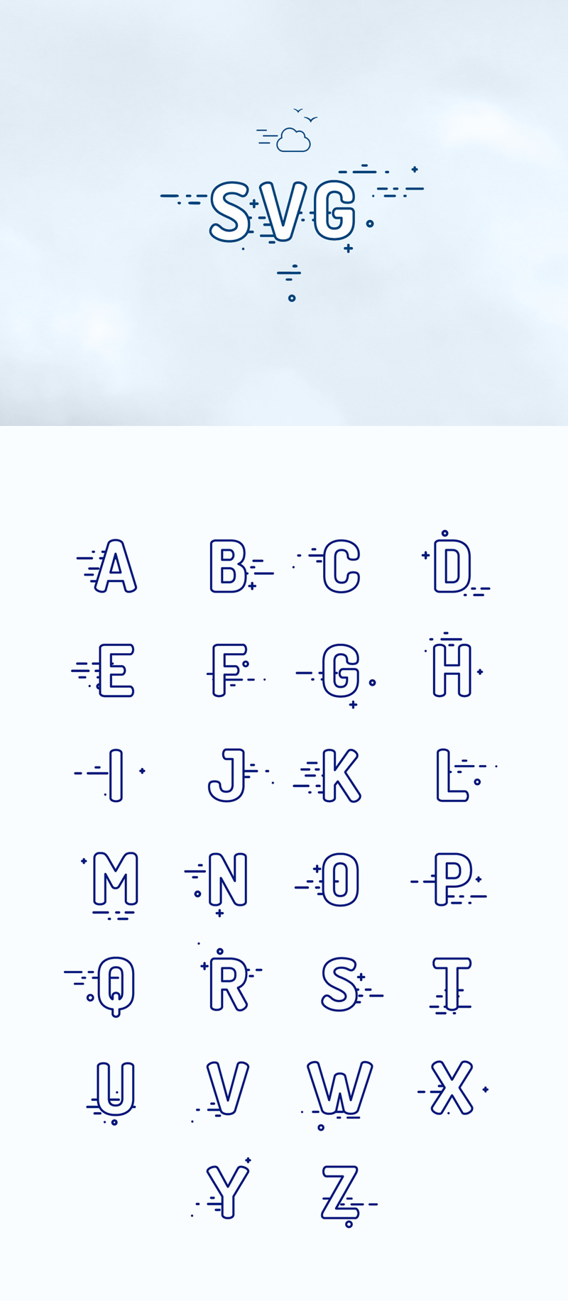 Ilustración de alfabeto SVG