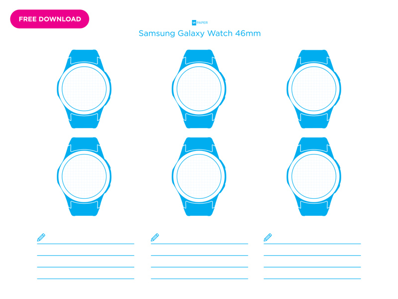 Grille en papier ui Samsung Galaxy Watch 46 mm