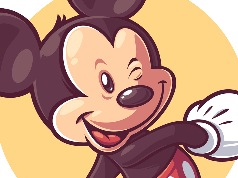 Ilustración vectorial de Mickey Mouse